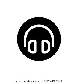 Headphones icon for your website designs, apps, UI, brochures, banners, templates. Vector illustration, EPS10, pixel perfect.