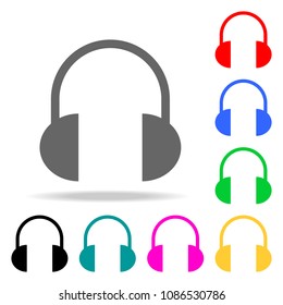 headphones icons. Elements of human web colored icons. Premium quality graphic design icon. Simple icon for websites, web design, mobile app, info graphics on white background