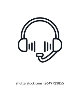 headphones icons isolated on White Background. Flat style design,symbol collection