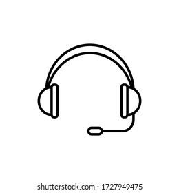 Headphones icons set. Vector illustration