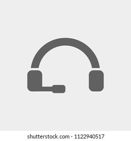 headphones icon,stock vector illustration flat design style