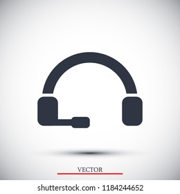 headphones icon,stock vector illustration flat design style