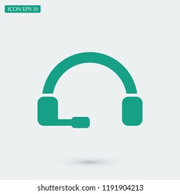headphones icon,stock vector illustration flat design style
