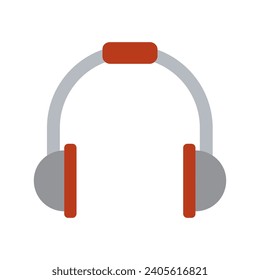Headphones illustrated on white background
