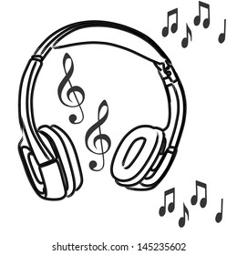 Headphones, illustration