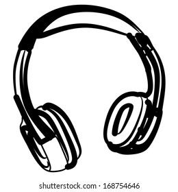Headphones, illustration 