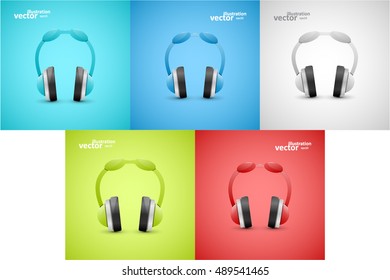 Headphones Illustration, Graphic Concept For Your Design.