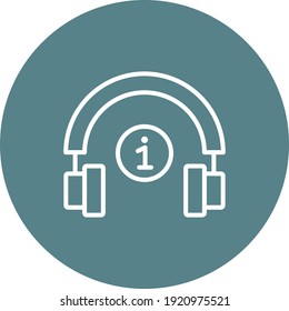 Headphones, information, support icon vector image. Can also be used for customer support. Suitable for use on web apps, mobile apps and print media.