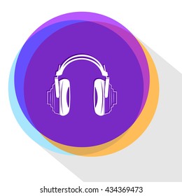 audífonos. Plantilla de Internet. Icono del vector.