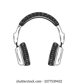 Headphones isolated on white background.Vector illustration.
