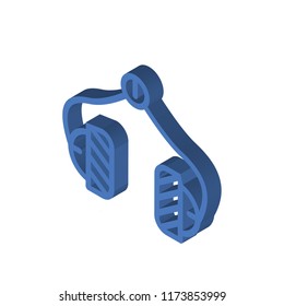 Headphones isometric left top view 3D icon