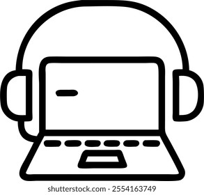 Headphones and Laptop with Virtual Meeting Essentials text isolated on white background concept as Camera movement Highlight the headphones and laptop emphasizing virtual meeting t