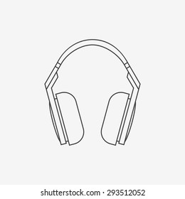 Headphones line icon