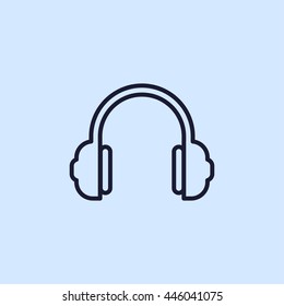 headphones line icon