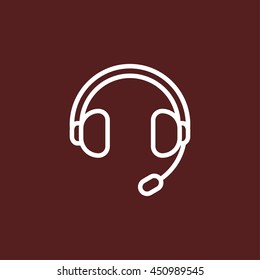 headphones line icon