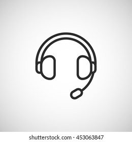headphones line icon