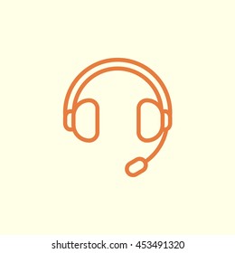 headphones line icon