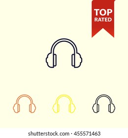 headphones line icon