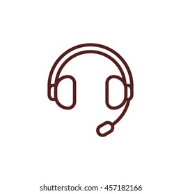 headphones line icon