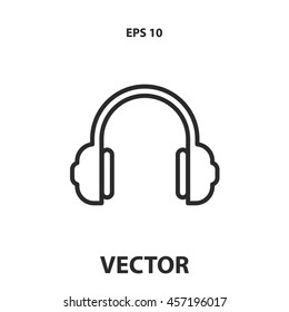 headphones line icon