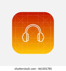 headphones line icon