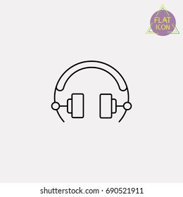 Headphones line icon