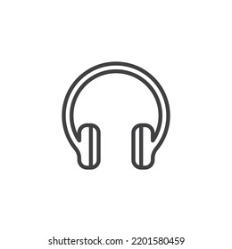 Headphones line icon. linear style sign for mobile concept and web design. Wireless headphones outline vector icon. Symbol, logo illustration. Vector graphics