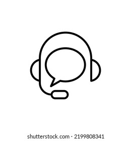 Headphones line icon. Simple element illustration. Headphones concept outline symbol design.