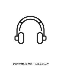 Headphones line icon. Thin line design. Vector icon
