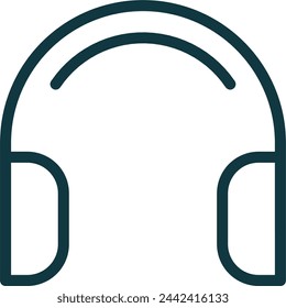 headphones line icon vector. music. symbol, sign
