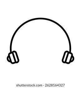 Icono de Vector de línea de auriculares. Diseño limpio y escalable para App y marca.