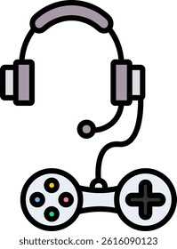 Headphones Line Vector Icon Design