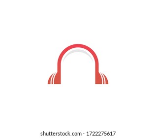 Headphones logo vector icon design 