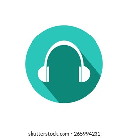 headphones with long shadows