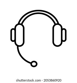 Headphones with Microphone for callcenter lines icon