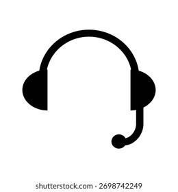 Icono de combinación de auriculares y micrófono. Diseño de Vector.