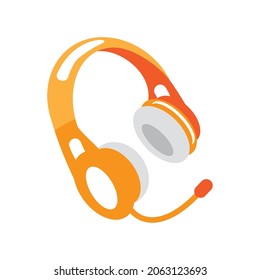icono de dispositivo de auriculares con micrófono
