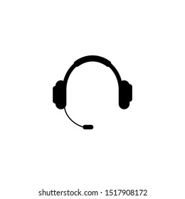 Headphones with a microphone headset icon