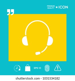 Headphones with microphone icon