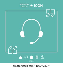 Headphones with microphone icon