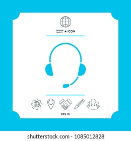 Headphones with microphone icon