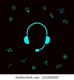 Headphones With Microphone Icon