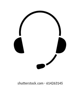Headphones with microphone icon