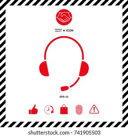 Headphones with microphone icon