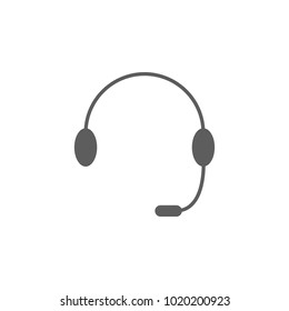 headphones with microphone icon. Element of finance for mobile concept and web apps. Icon for website design and development, app development. Premium icon on white background