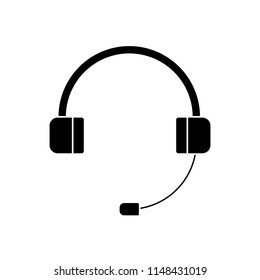 Headphones with a microphone icon, vector illustration design. Communication collection.