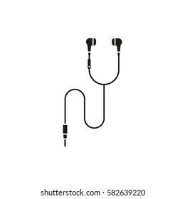 headphones with microphone vector icon