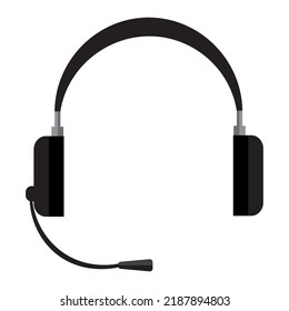 Headphones with microphone vector illustration
