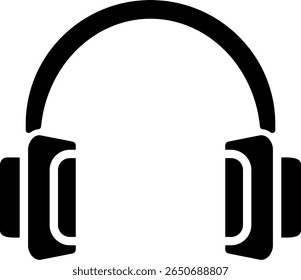 Headphones Modern Black Icon Design