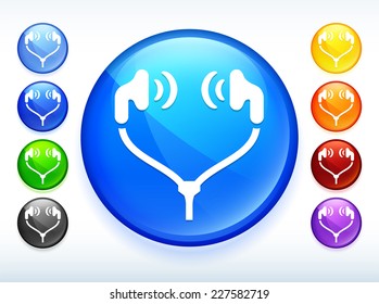 Headphones Multi Color Round Button